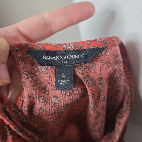 Banana Republic Floral Blouse Large - Picture 6 of 6
